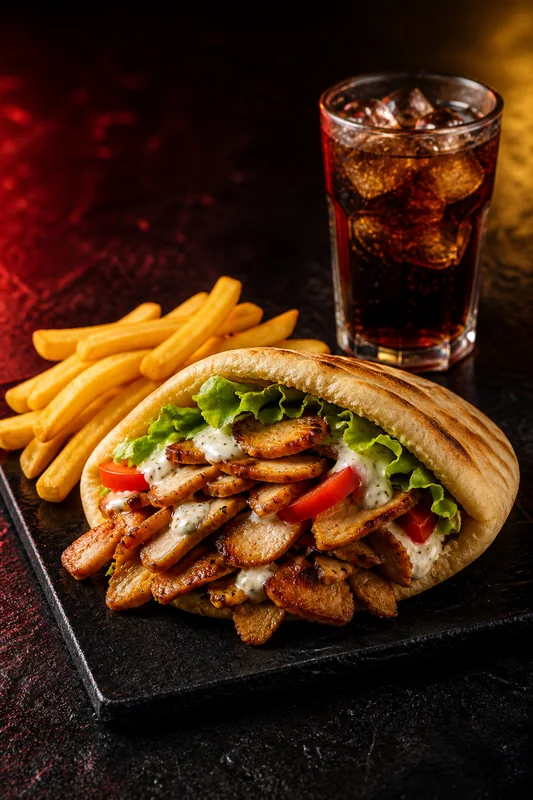 Pita kebab — imagen ilustrativa