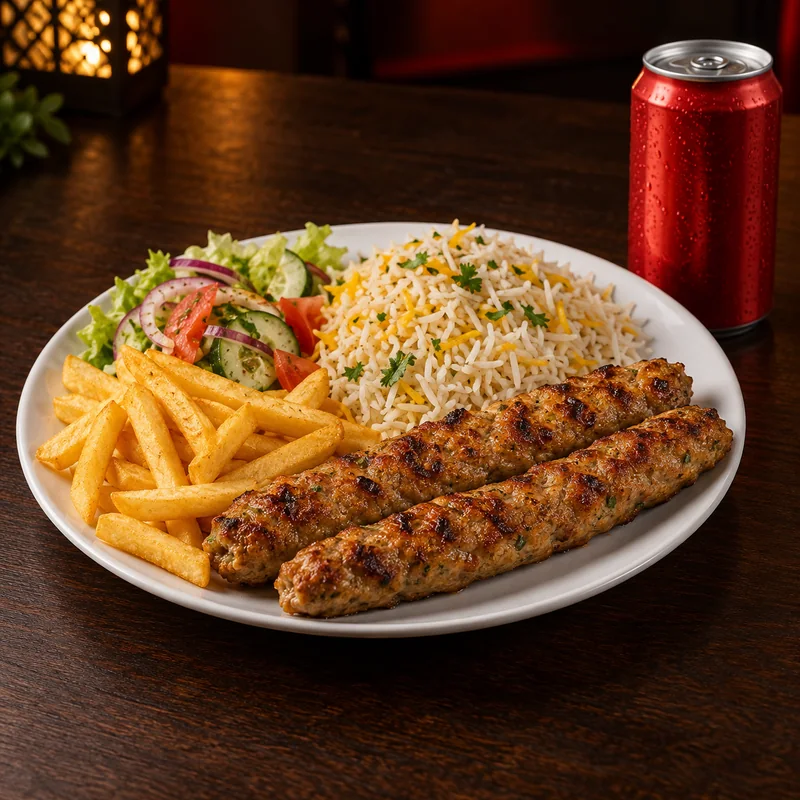 Plato seekh kebab — imagen ilustrativa